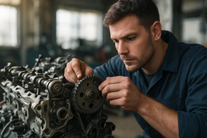 Mechanik upravuje časovanie ventilov v automobile pre lepší výkon.