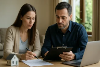 Pár diskutuje o poistení majetku a jeho výhodách