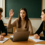 Žiaci v školskom prostredí diskutujú o žiackej samospráve