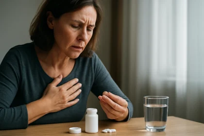 Žena s obavami pred užitím liekov na cholesterol