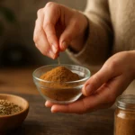 Mletá rasca ako aromatické korenie pre chutné pokrmy