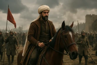 Vojak na koni počas tureckého ťaženia v roku 1552.