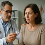 Doktor diskutuje s pacientkou o liečbe Trexanom.