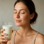 Žena s koziem mliekom pre krásnu pleť a zdravý vzhľad