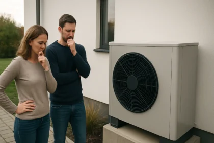 Pár zvažuje inštaláciu tepelného čerpadla pred domom