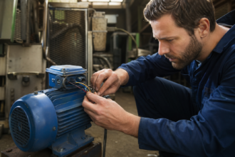 Oprava jednofázového motora v dielni