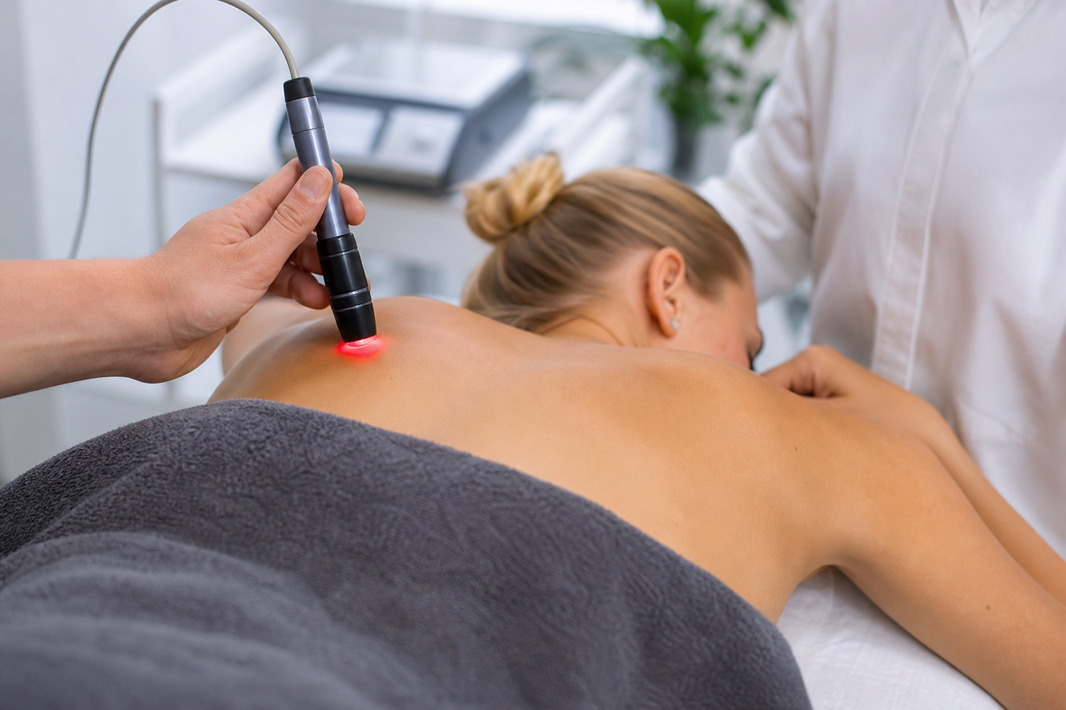 Mäkká laserová terapia na liečbu bolesti a urýchlenie hojenia tkanív.